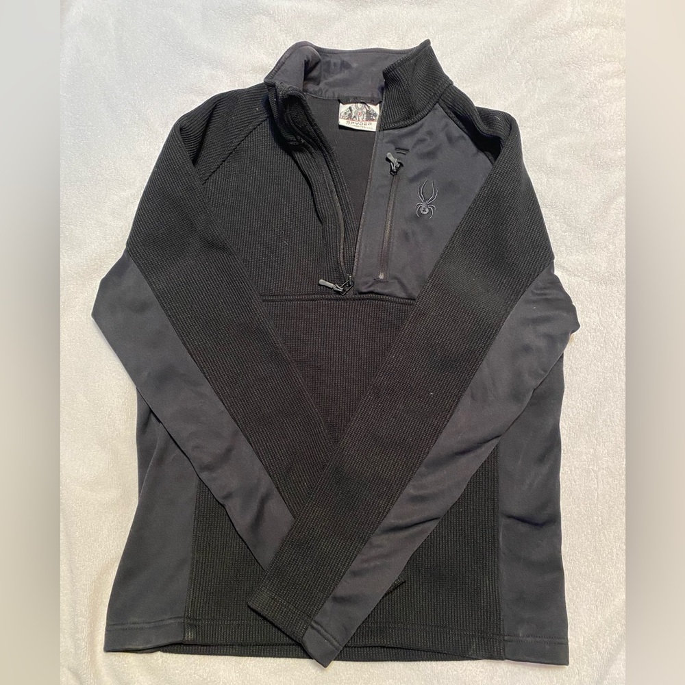Spyder Men's Black Zip-Up Pullover